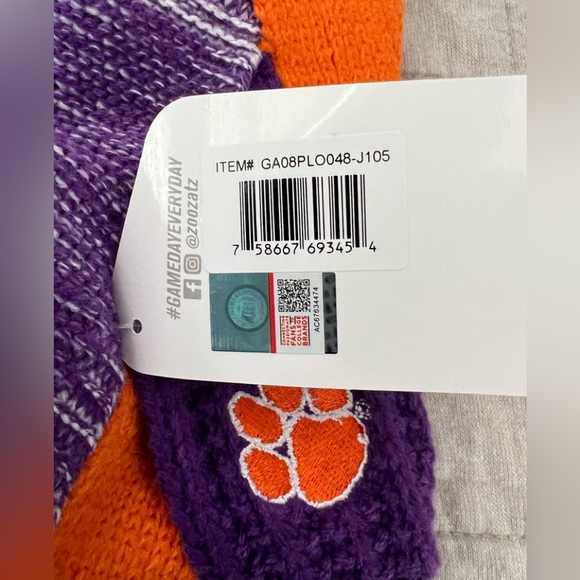 Clemson Tigers 🐅 Women's Winter Headband - Hand-Knit Ear Warmer New 🐾 - Picture 2 of 3